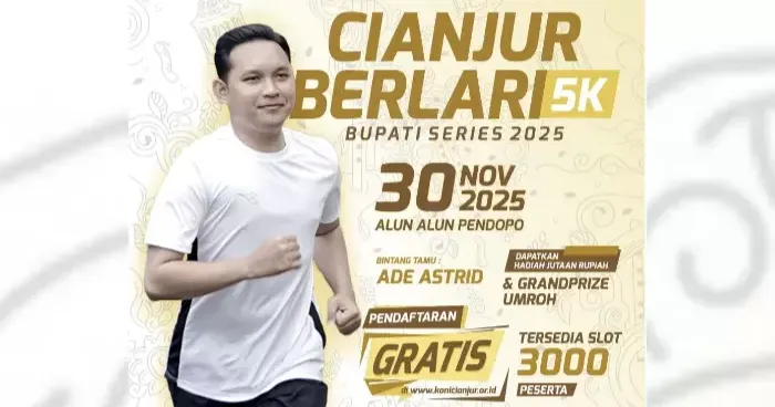 Fun Run “Cianjur Berlari 2025” Siap Digelar, Ajang Lari Terbesar di Cianjur Gratis untuk 3.000 Peserta