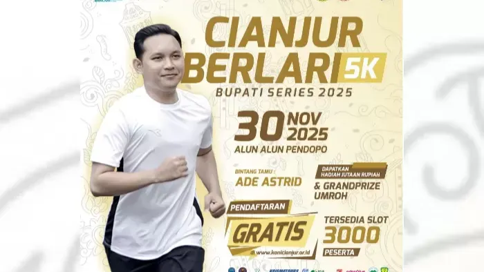 Fun Run “Cianjur Berlari 2025” Siap Digelar, Ajang Lari Terbesar di Cianjur Gratis untuk 3.000 Peserta