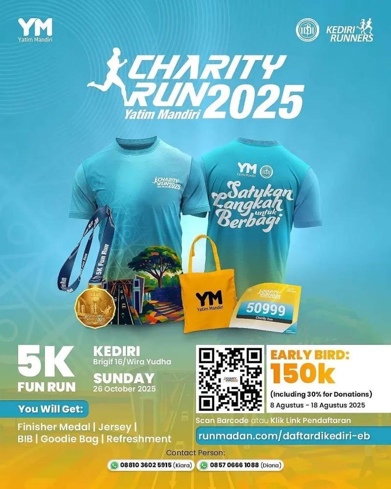 Charity Run oleh Yatim Mandiri Chapter Kediri